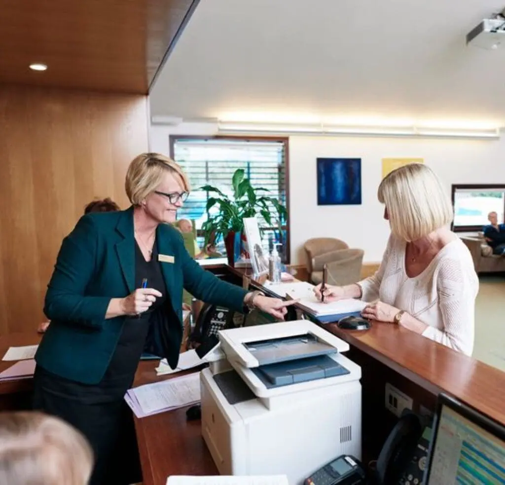 Centre for Sight Patient Concierge helping patient