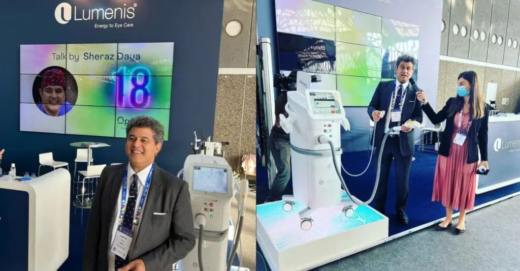 Sheraz Daya demonstrating new Lumenis OptiLight machine