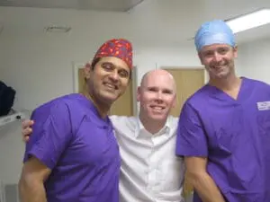 Centre for Sight Sheraz daya with patient Trond Thilesen