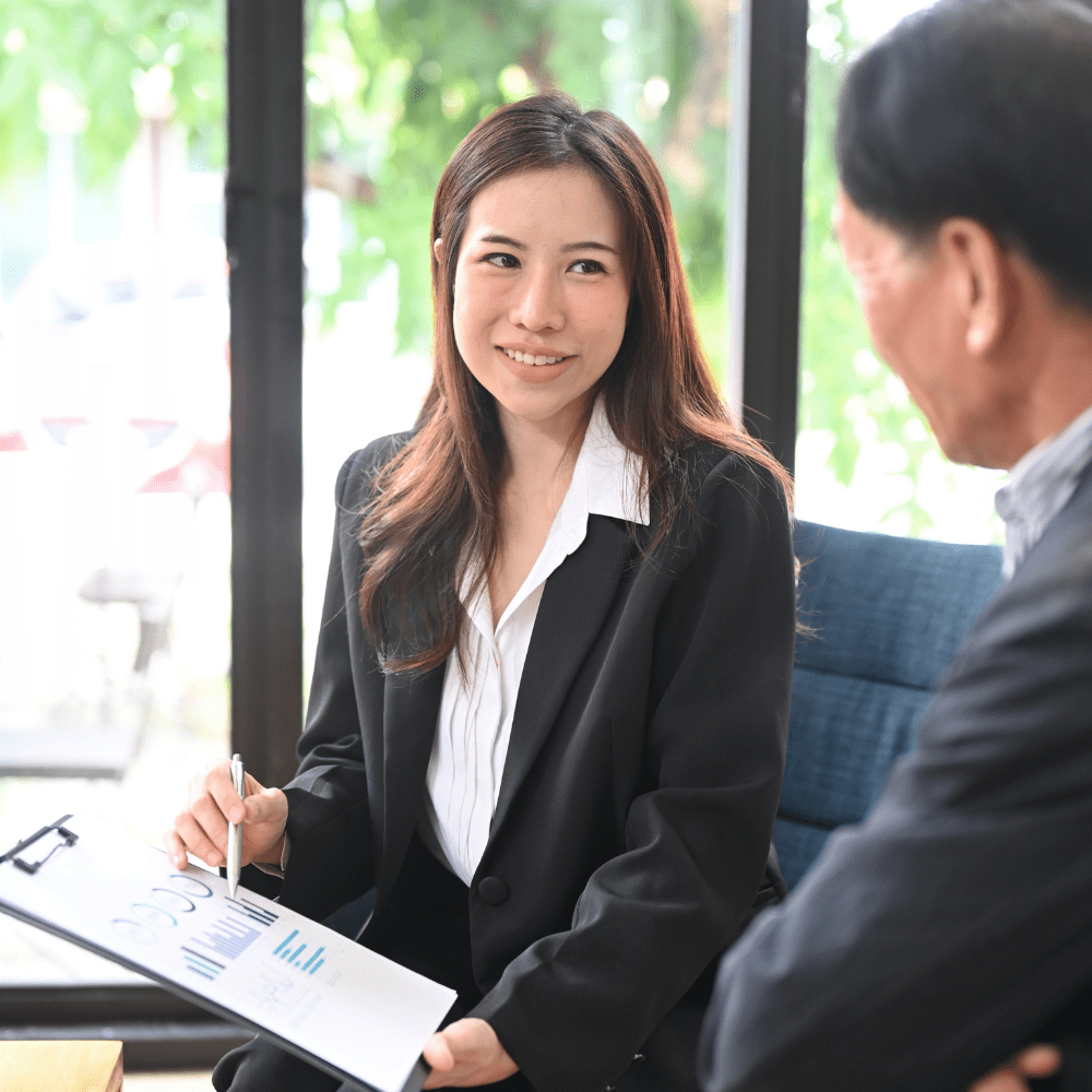 Centre for Sight image of doctor discussing patient results