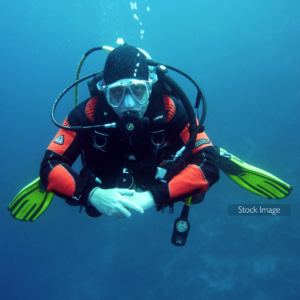 Man Scuba diving