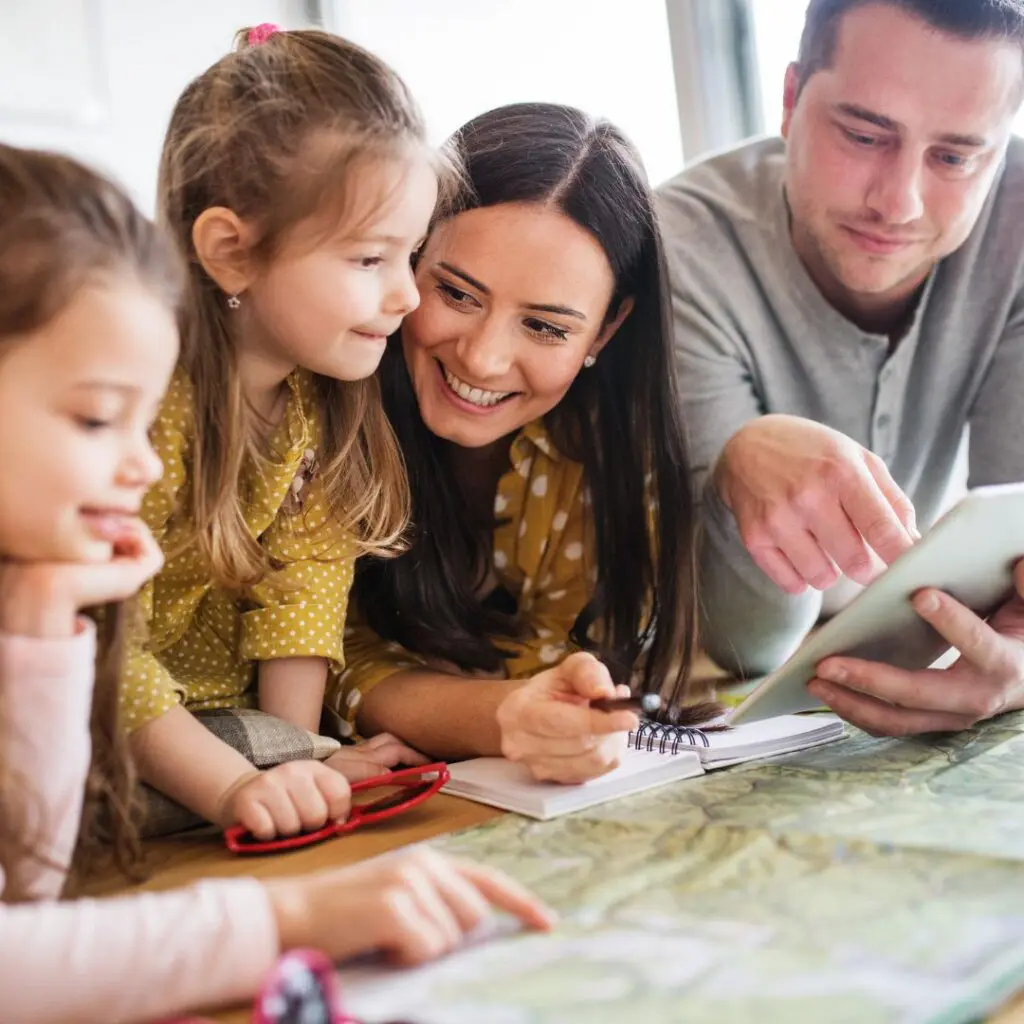 Centre for Sight family browsing on ipad after laser eye surgery london