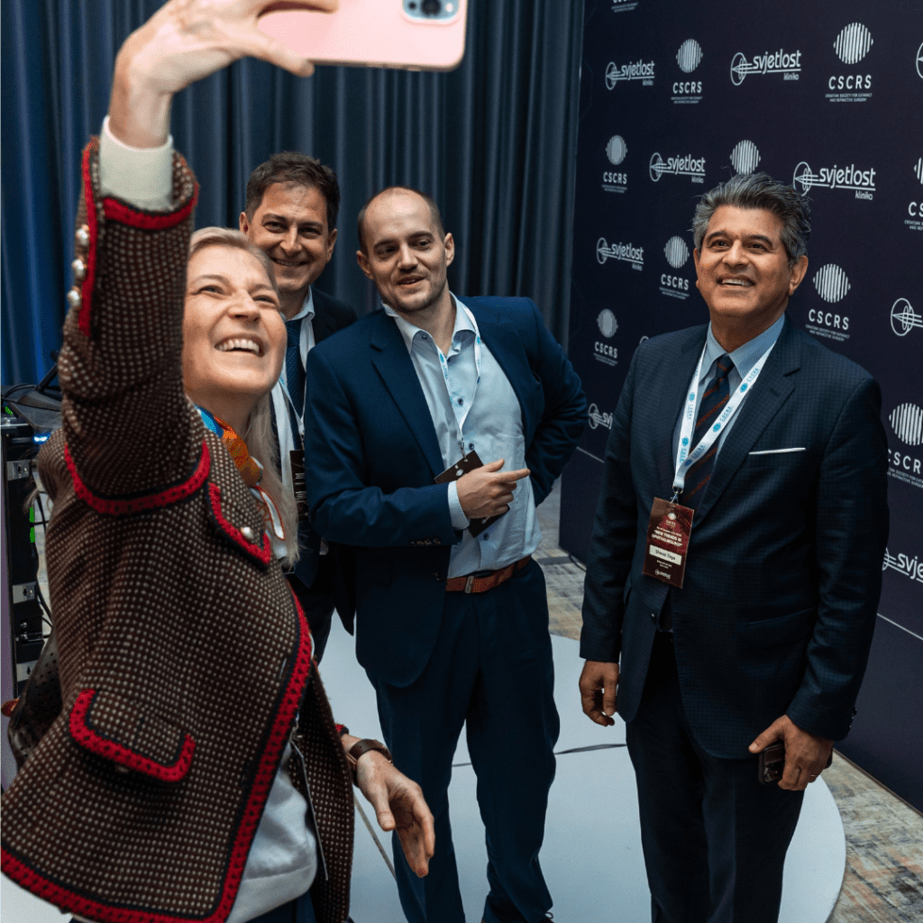 Group of people taking a selfie at the CSCRS Conference in Croatia